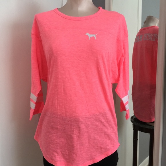 VS Pink neon shirt sz S & black gray jogger Sz M - Picture 2 of 16
